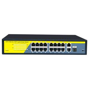 Wholesale Good price 16port POE+2xGE UPlink+1xSFP POE Etherent switch for IP Camera ip phone from china suppliers