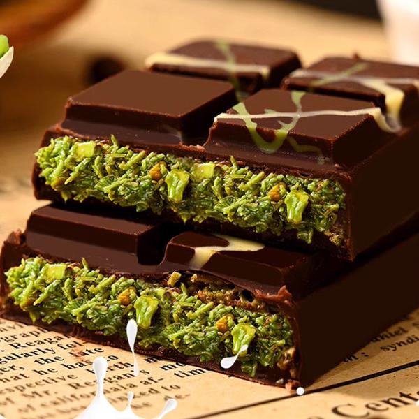 500g Dubai Style Milk Chocolate Compound Bean Pattern Pieces And Bars Snacks
