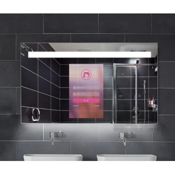 Wall Mounted Indoor Decorative Smart Mirror Display Auto Sensor LCD Screen for Washroom