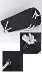 Large Capacity Canvas Sport Drawstring Bag Black Color 30 . 5 * 17 * 46CM
