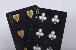Wholesale Pantone Color Custom Printed Playing Cards Order Online Matte Black from china suppliers