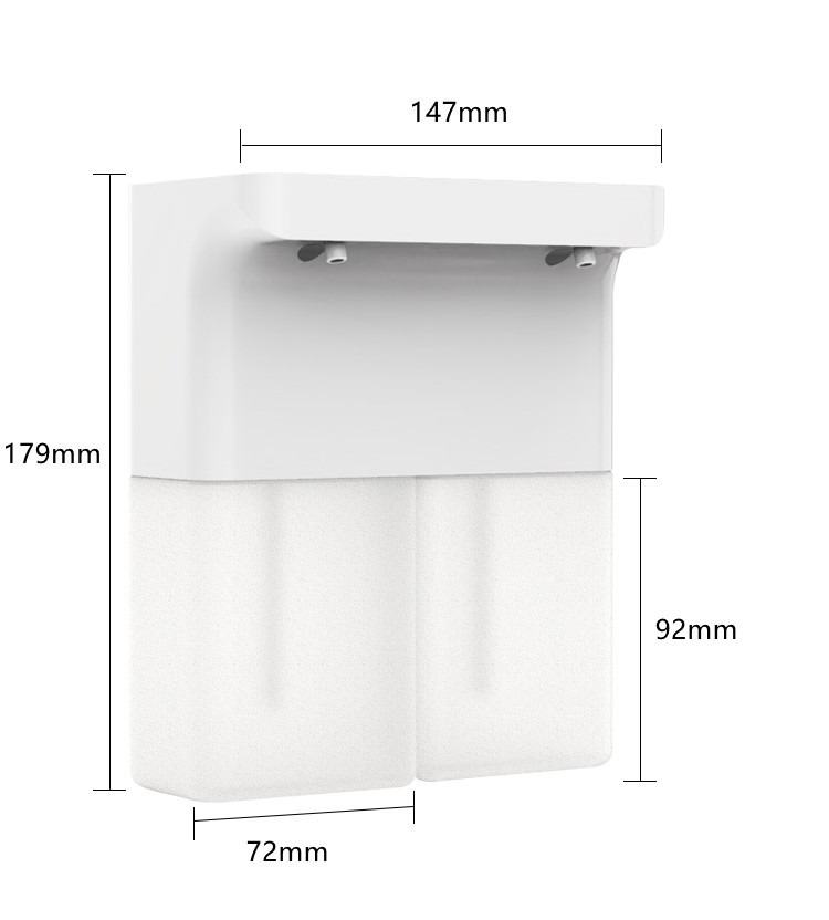600ML USB Automatic Soap Dispenser 3.7W 1200mAh Rechargeable Foaming