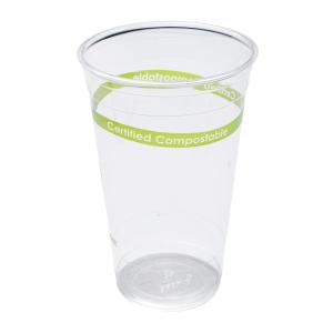 Wholesale Corn Stach Coffee Biodegradable PLA Cups Transparent 700ml Environmentally Friendly from china suppliers