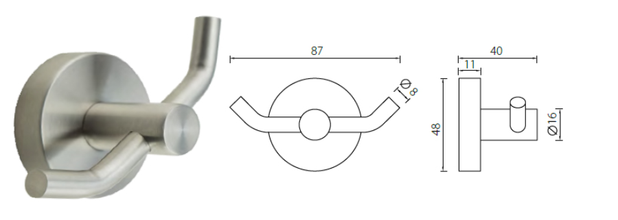 PVD Brass Door Accessories Stainless Steel Coordinator EN1634-1