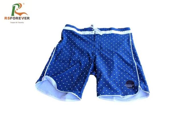 Printed Blue Ladies Swimming Shorts , Women'S Long Board Shorts Swimwear