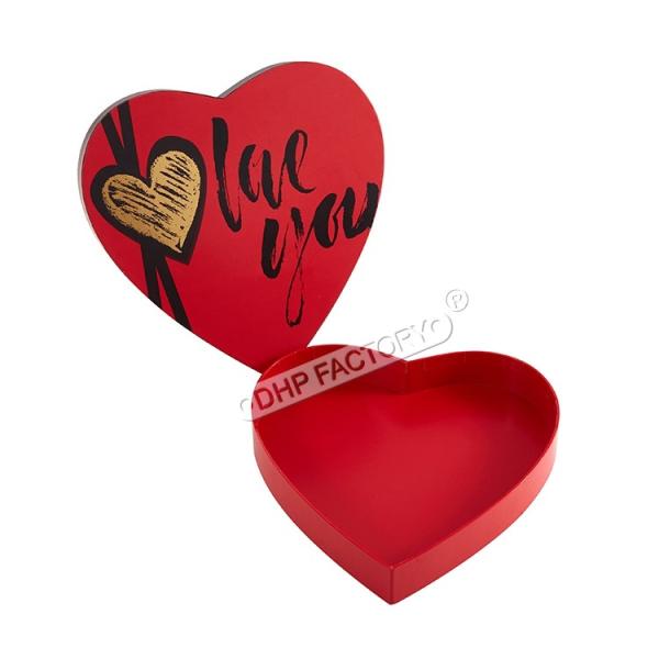 Exquisite Rigid Heart Shaped Chocolate Box With Food Safe Tray For Gourmet