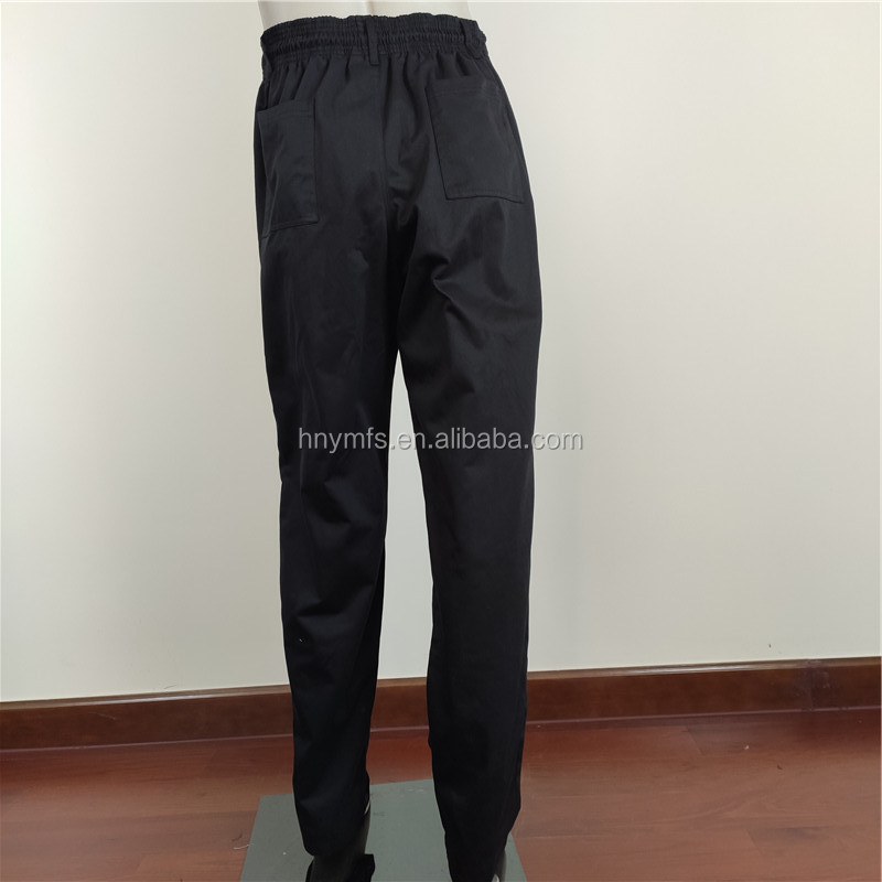 Kitchen Chef Work Pants Breathable Restaurant Black Chef Pants