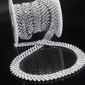 Wholesale 1.5cm Wide Silver Rhinestone Necklace Copper Material For Women Clothes ODM from china suppliers