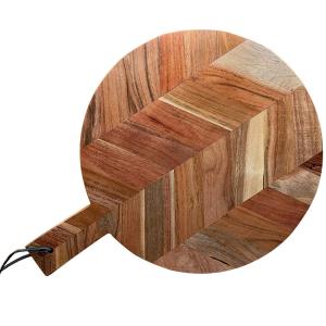 Wholesale Kitchen Acacia Wood Round Cutting Board With Handle from china suppliers