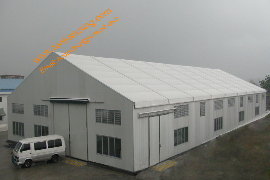 Outdoor Industrial Warehouse Tent Aluminum Structure Waterproof 100 km / h Wind Resistance