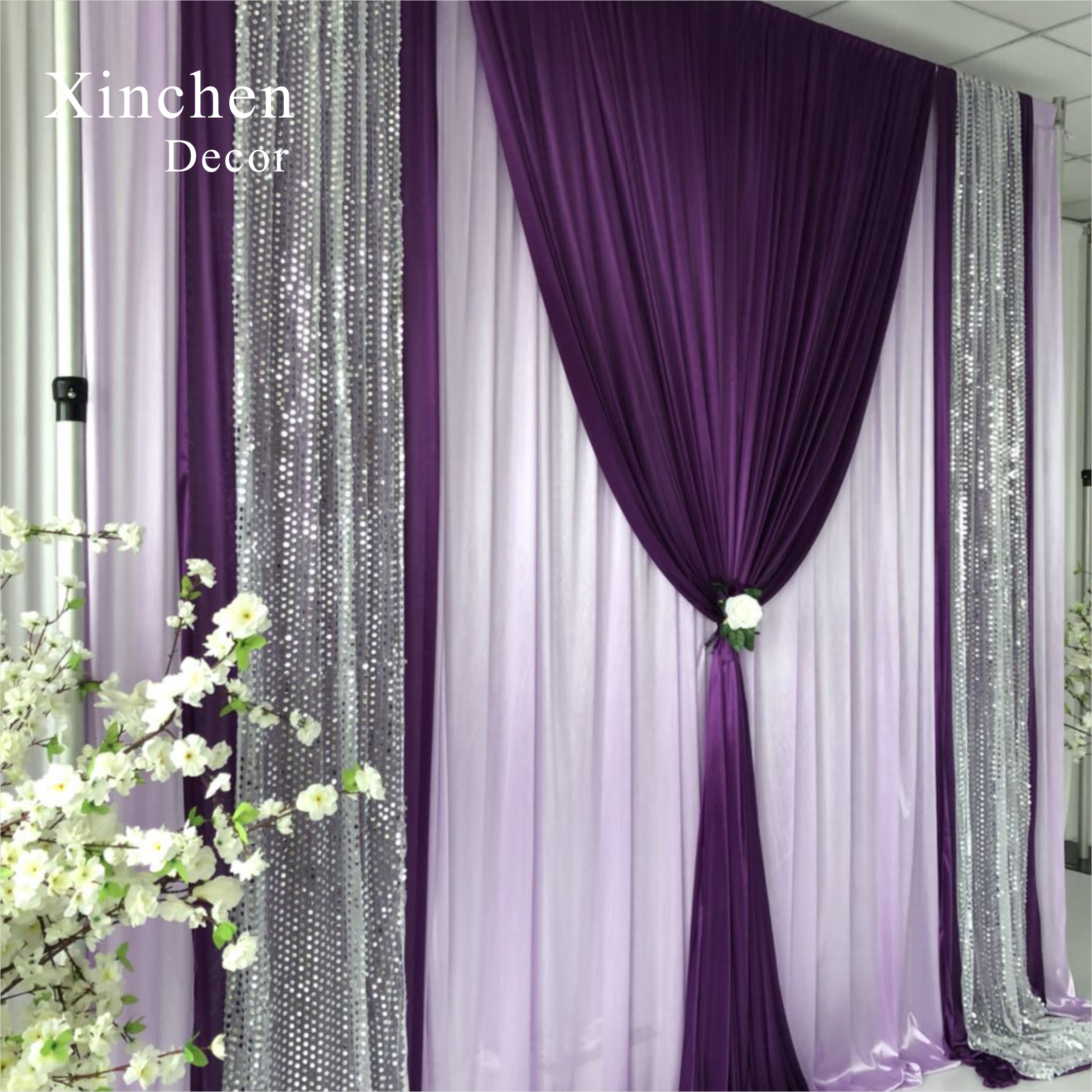 SX-390 Wholesale 3m*6m strong portable wedding stag decoration backdrop drape pipe stands