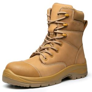Wholesale Yellow Style Martin Boots Slip Resistant / Wear Resistant Cowhide Work Boots from china suppliers