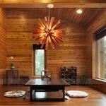 Art Decor Dandelion wooden chandelier Solid Wood Pendant lamp Living Room Dining