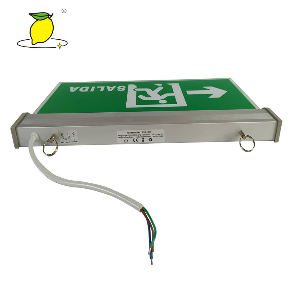 Green Thermoplastic LED Emergency Exit Sign For Office Building