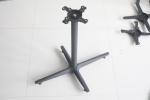 Cross Table base Cast Iron Top Plate Black Wrinkle Powder Coated 3'' Column