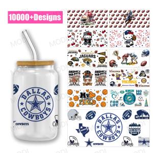 Wholesale UV DTF Transfer Cup Wrap Stickers 20Oz Rugby Sports Balls For Glass Tumblers Custom Designs from china suppliers