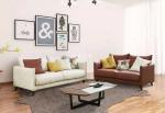 Apartment Residential Furniture Wooden Couch 6 Seater Fabric Sofa Set Designs AW