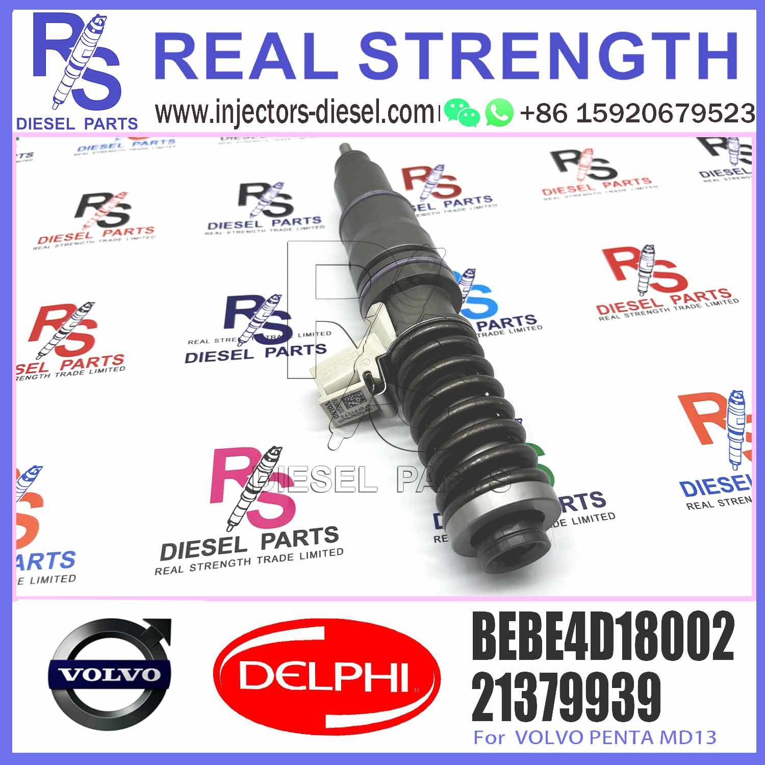 injector common rail injector 3801369 BEBE4D18002 For V-O-L-V PENTA MD13 diesel fuel injector BEBE4D27002
