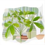 Palm Leaves Artificial Tropical Monstera-84Pcs 6 Kinds Large Small Green Fake