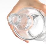 500ml 700ml 750ml Super Flint Glass Vodka Bottle with Customized Logo Decoration