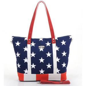 Wholesale Large Floral Custom Canvas Bags For Girls , PU Shoulder Bag from china suppliers