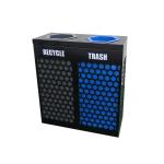 Sustainable L800mm 30L Public Steel Outdoor Trash Can