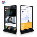 Durable 65in Digital Signage Kiosk Floor Standing 480nits High Bright
