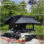 Black Clamshell Outdoor Four Person Roof Top Tent With Rain Cover