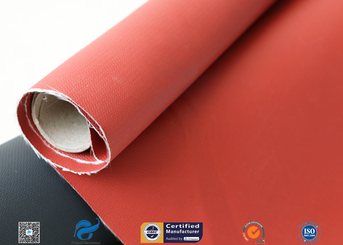 Red Silicone Coated Fiberglass Fabric 17OZ 0.45MM Foundry Splash Protection