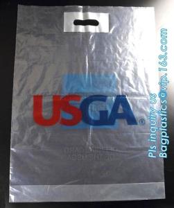 Wholesale 100% oxo biodegradable printed die cut handle plastic clothes bag and 50 micron clothes plastic carry packaging bag logo from china suppliers
