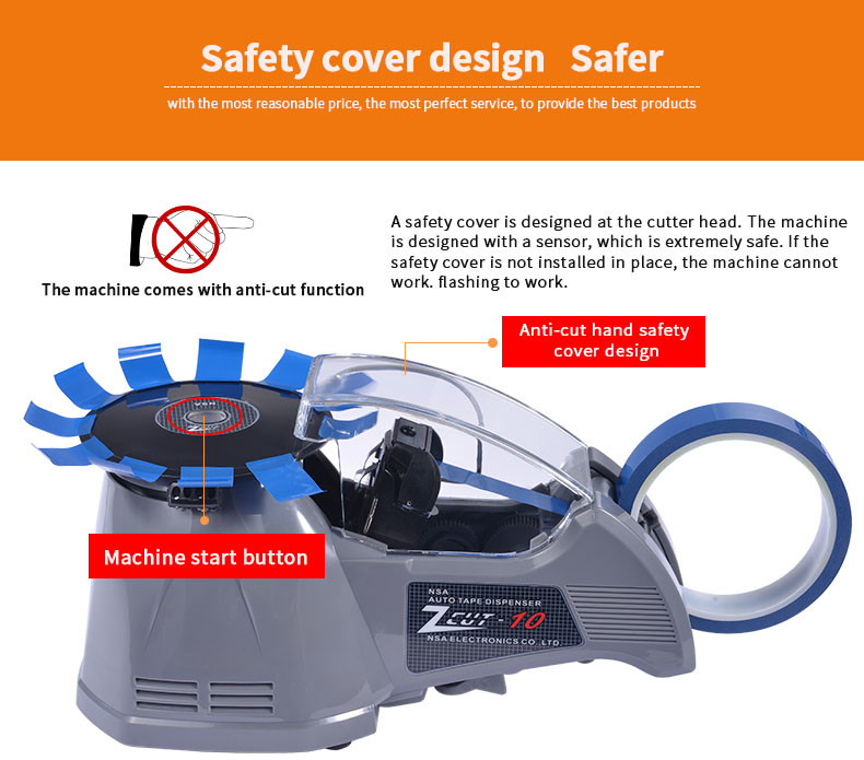 Turntable Tape Cutting Machine 2A Zcut-870 with Mobile Sensor