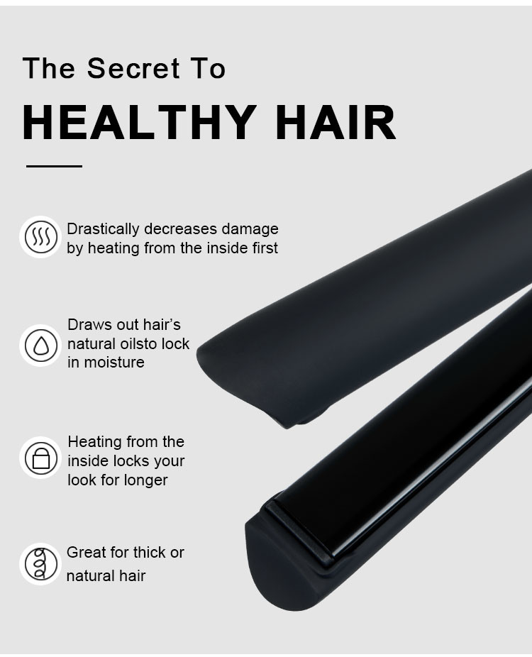 Titanium Plate 2 In 1 Hair Curling Iron Hair Straightener With LED Display