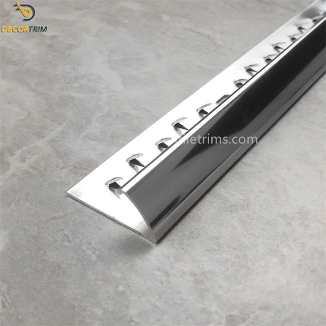 Bright Polish Silver Carpet Edge Trim Long Customized Durable Material
