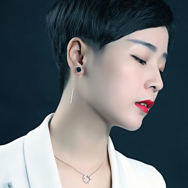 Marlary Stainless Steel Rose Gold Fashion Women's Earrings Extra Long Stud Earrings With Price