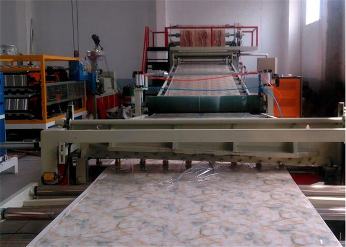 Plastic PVC Marble Sheet Machine / Extrusion Line Stone Sculpture Flooring