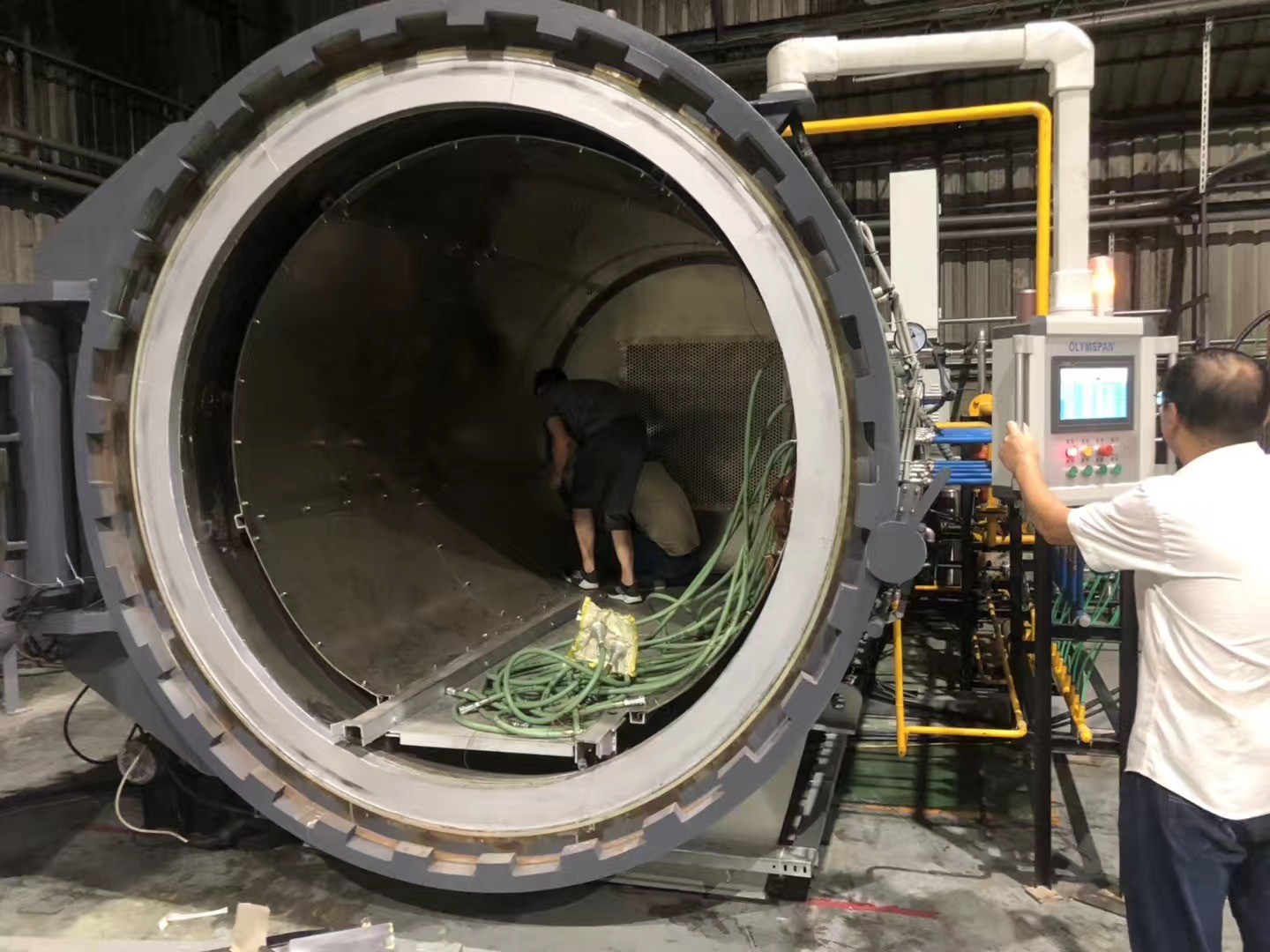 High temperature composite carbon fiber material thermal shrinkage molding equipment