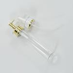 Plastic Cap Luxury 24mm UV Plating Gold Color Lotion Dispenser Pump for Acrylic