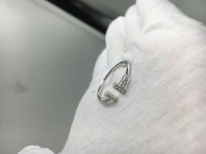 Wholesale  T Wire Ring With Round Brilliant Diamonds , Engagement Rings For Women White Gold  from china suppliers
