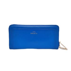 Wholesale Genuine Leather Women Wallets With Zipper Fashion Blue Long Ladies Purse WA14 from china suppliers