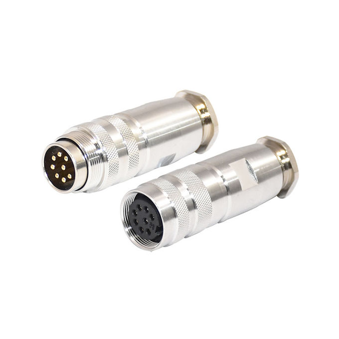 PCB M16 Circular Connector 8 Pin Copper Metal Assembly Type Plug Car Airbag Connector