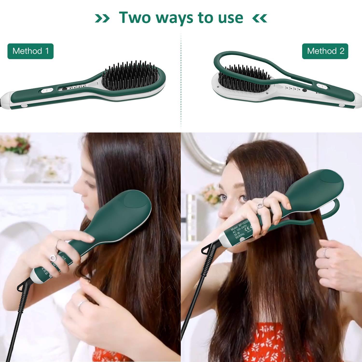 Mestar Hair Straightener Brush Comb , Ion Straightening Comb 2m Power Cord