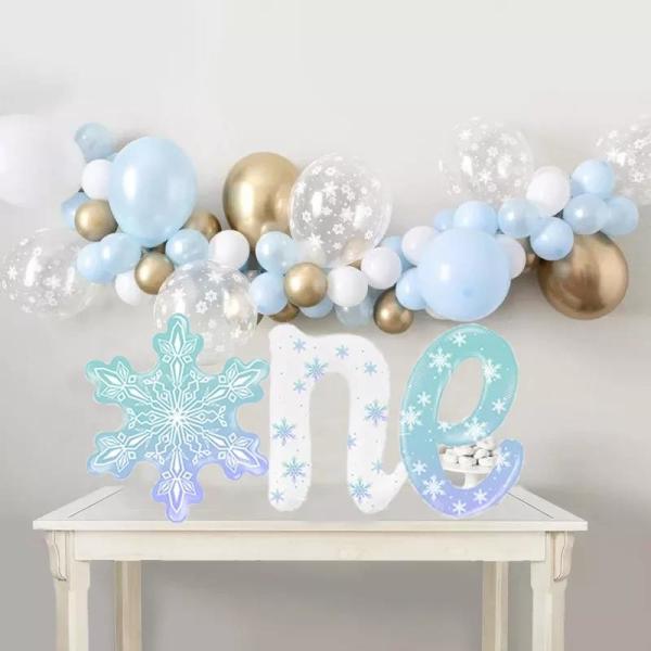 Wholesal Snowflake One Birthday Balloon Winter Birthday Balloon Winter Birthday