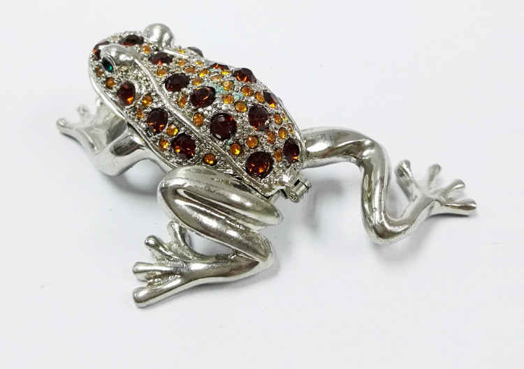 New Metal alloyed crystal Frog Jewelry trinket box Box for Jewerly gift set