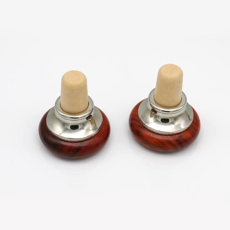 Reusable Red Wooden Wine Corks UV Printing Rubber Wine Stoppers