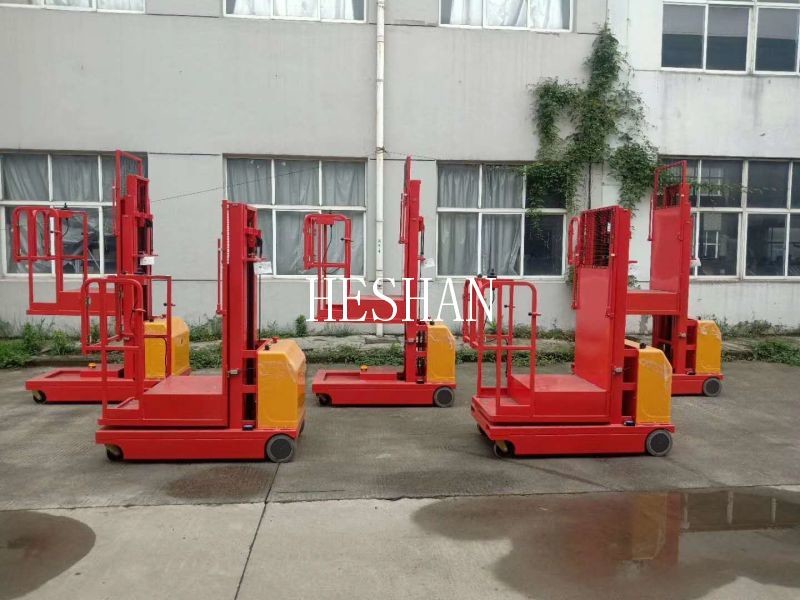4.5m High Level Electric Order Picker Equipment ISO SGS For Logistic Shipment