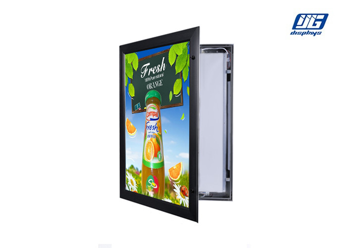 Waterproof LED Advertising Boards Door Open Lockable Silver Frame Silk - Screen Printing LGP
