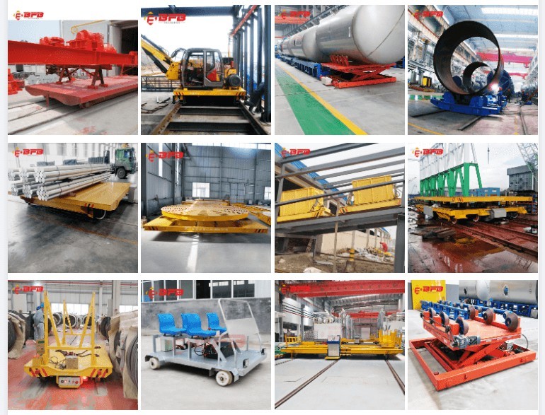 Mould Workshop Rail Transfer Flat Cart 30 Tons Wireless Remote Control