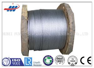 Wholesale Hot Dipped Galvanized Steel Strand For Guy / Ground Wires , Stranded Steel Cable from china suppliers