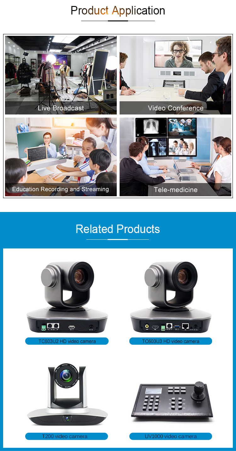3x Optical Zoom HDMI Input Video Conference Camera System for Business Communication