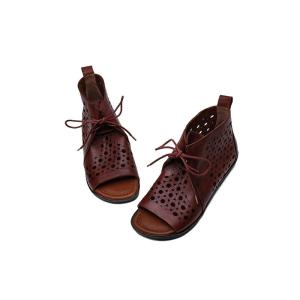Wholesale S433 2020 New Sandals Female Open Toe Breathable Cool Leather Sandals Female Ins Trendy Shoes Hole Shoes from china suppliers